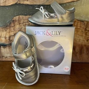 Jack & Lily Gold Toddler Dress Shoes Size 18-24 months